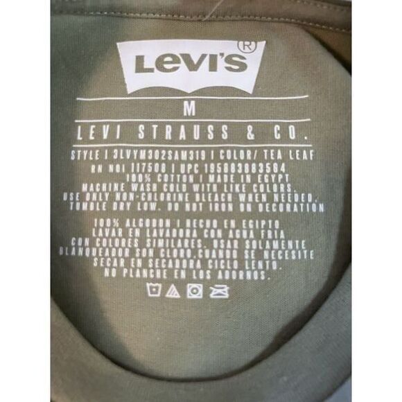 Levi Strauss Graphic Print T-Shirt, Mens Medium Short Sleeve Top Crew Neck - Picture 8 of 10